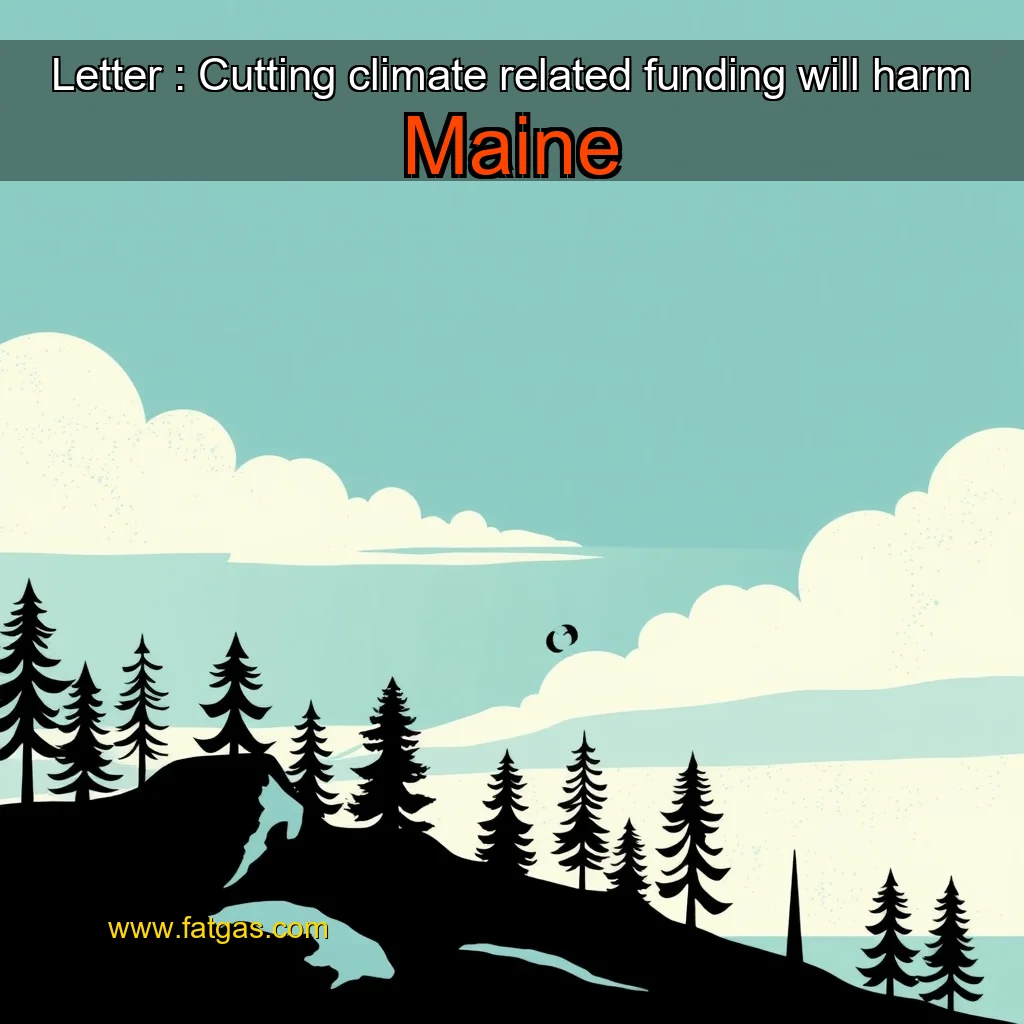 You are currently viewing Letter : Cutting climate  related funding will harm Maine