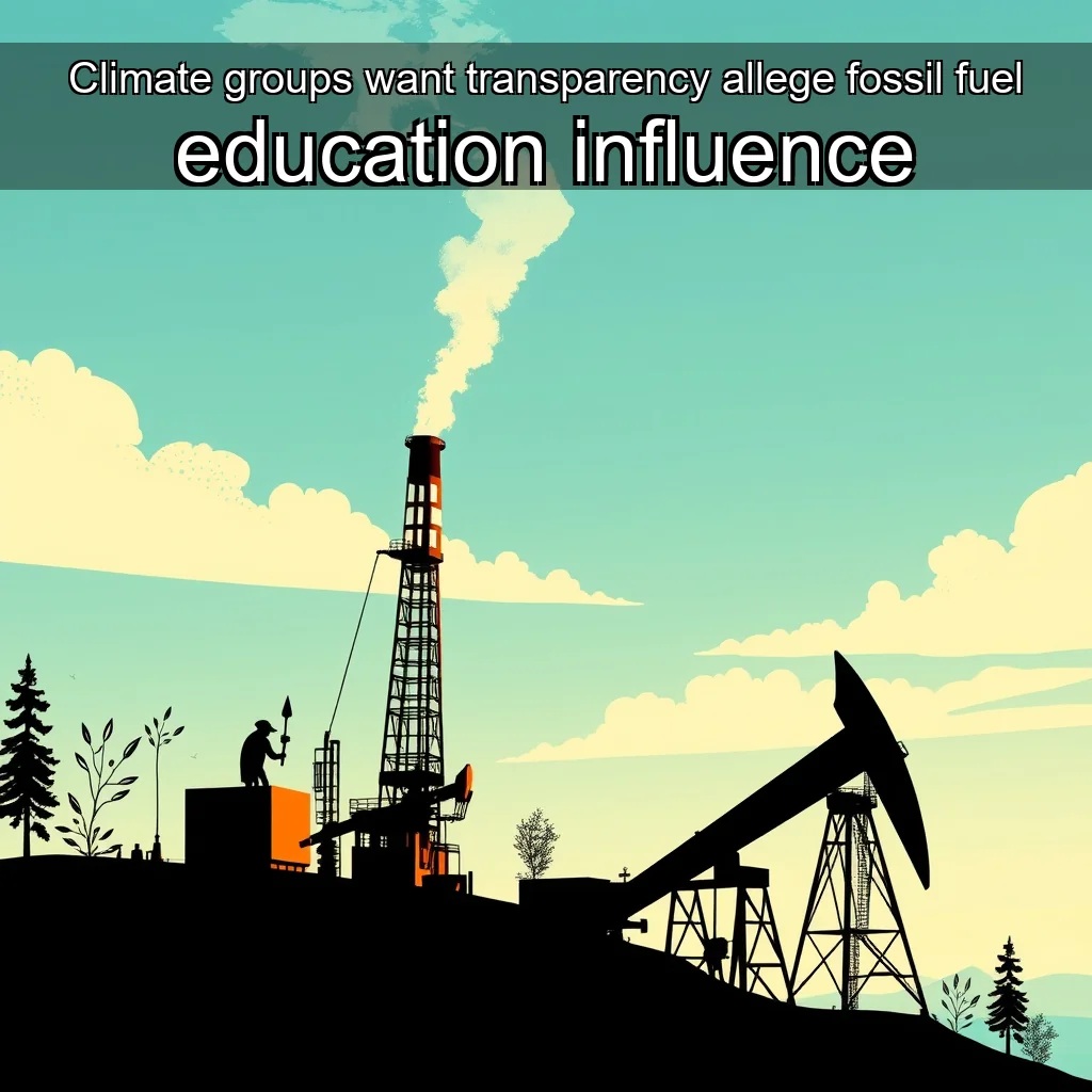 You are currently viewing Climate groups want transparency  allege fossil fuel education influence