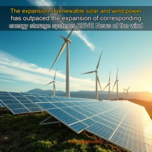 Read more about the article The expansion of renewable solar and wind power has outpaced the expansion of corresponding energy storage systems  REVE News of the wind sector in Spain and in the world