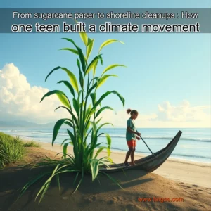 Read more about the article From sugarcane paper to shoreline cleanups : How one teen built a climate movement