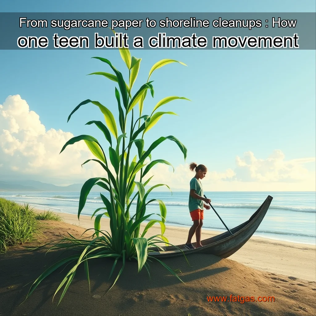 You are currently viewing From sugarcane paper to shoreline cleanups : How one teen built a climate movement