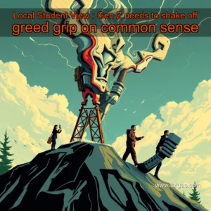 Read more about the article Local Student View : Gen Z needs to shake off greed grip on common sense