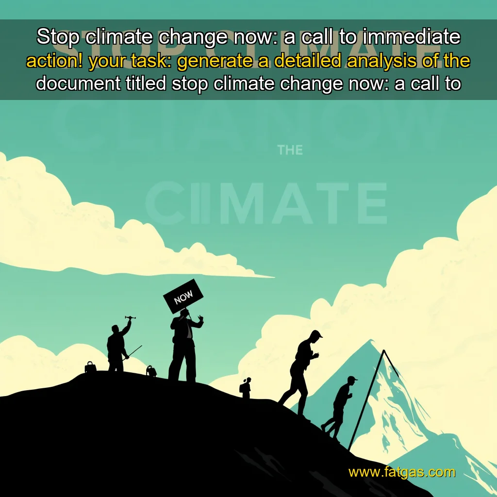 You are currently viewing Stop climate change now: a call to immediate action!


 your task:

generate a detailed analysis of the document titled stop climate change now: a call to immediate action!