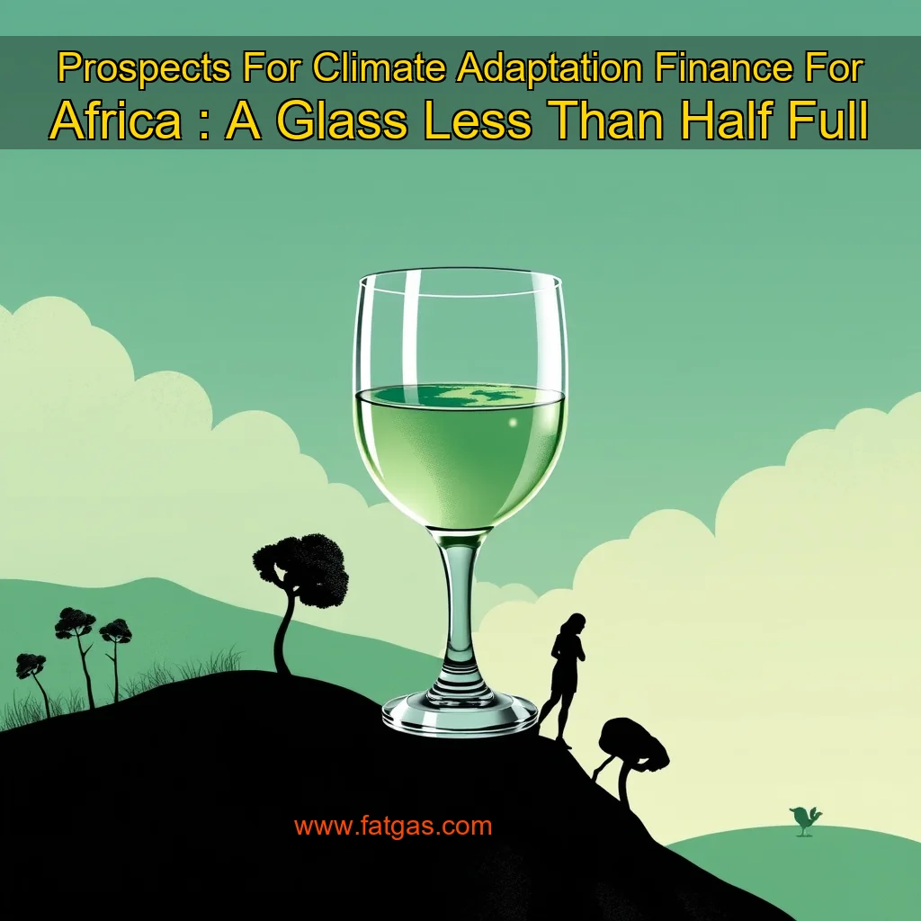 You are currently viewing Prospects For Climate Adaptation Finance For Africa : A Glass Less Than Half Full