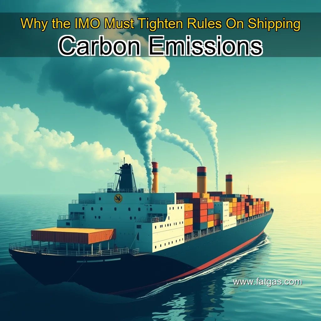 You are currently viewing Why the IMO Must Tighten Rules On Shipping Carbon Emissions