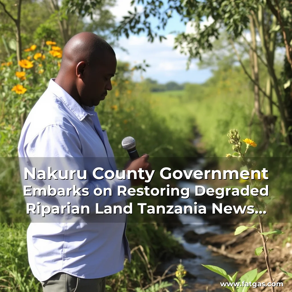 Read more about the article Nakuru County Government Embarks on Restoring Degraded Riparian Land  Tanzania News Reports