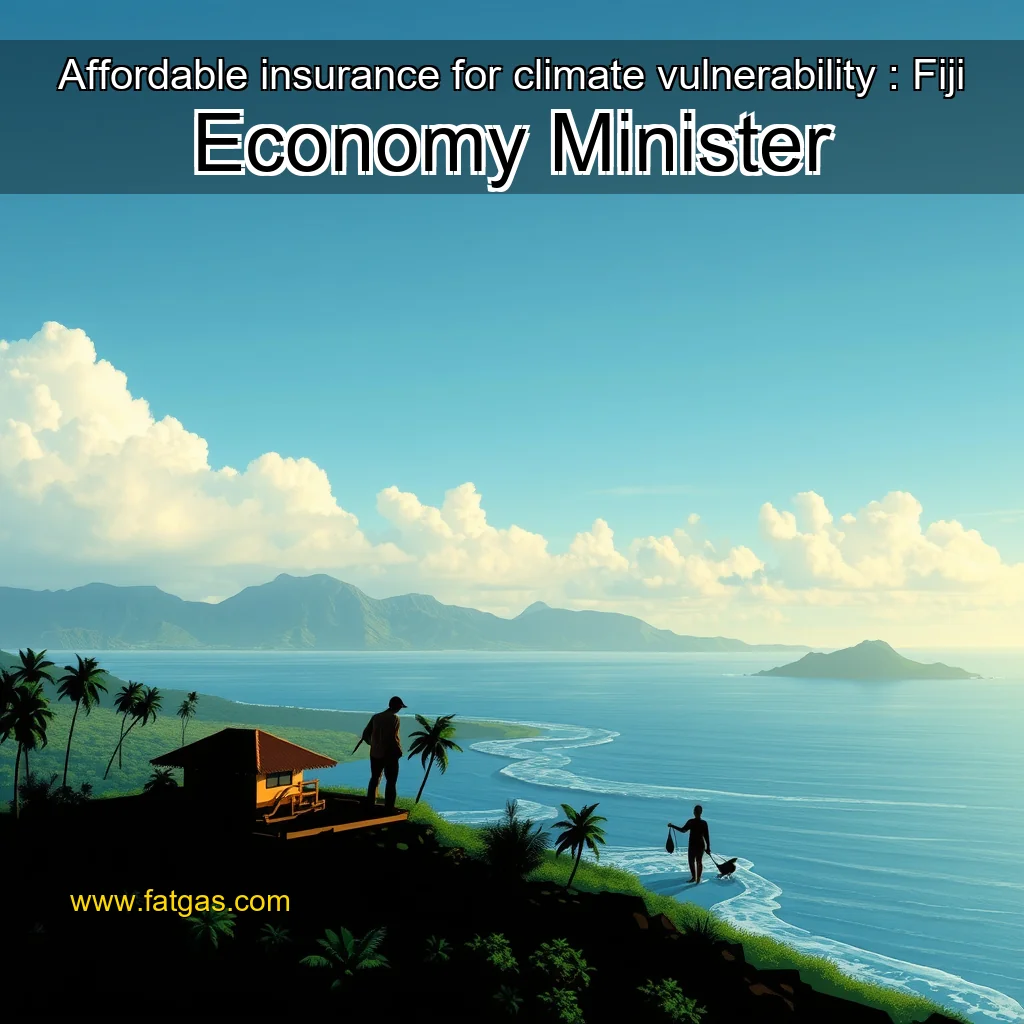 You are currently viewing Affordable insurance for climate vulnerability : Fiji Economy Minister