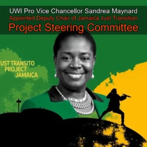 Read more about the article UWI Pro Vice  Chancellor  Sandrea Maynard Appointed Deputy Chair of Jamaica Just Transition Project Steering Committee