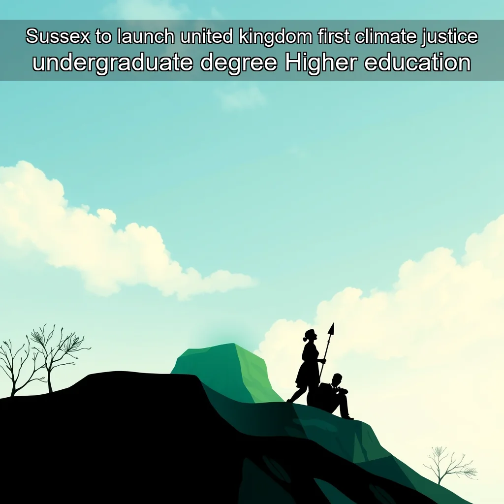 You are currently viewing Sussex to launch united kingdom first climate justice undergraduate degree  Higher education