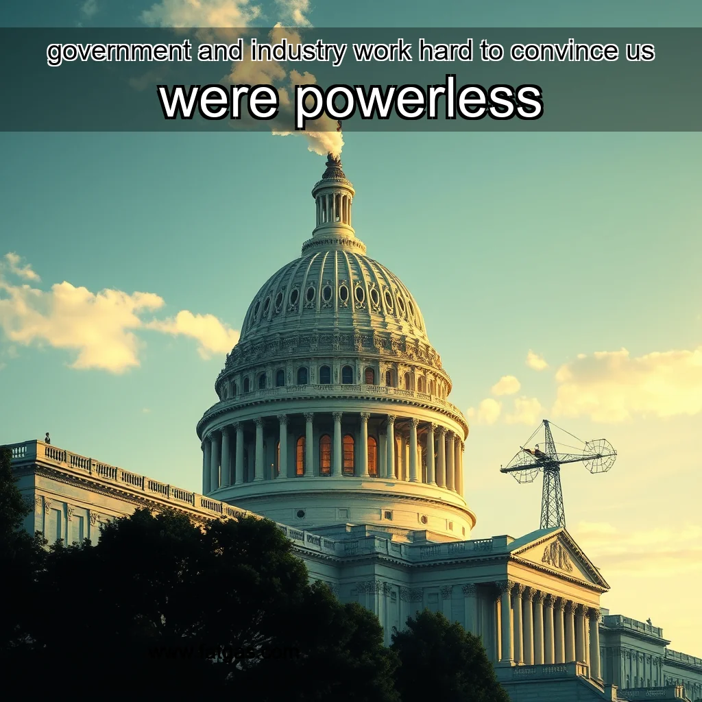 Read more about the article government and industry work hard to convince us were powerless