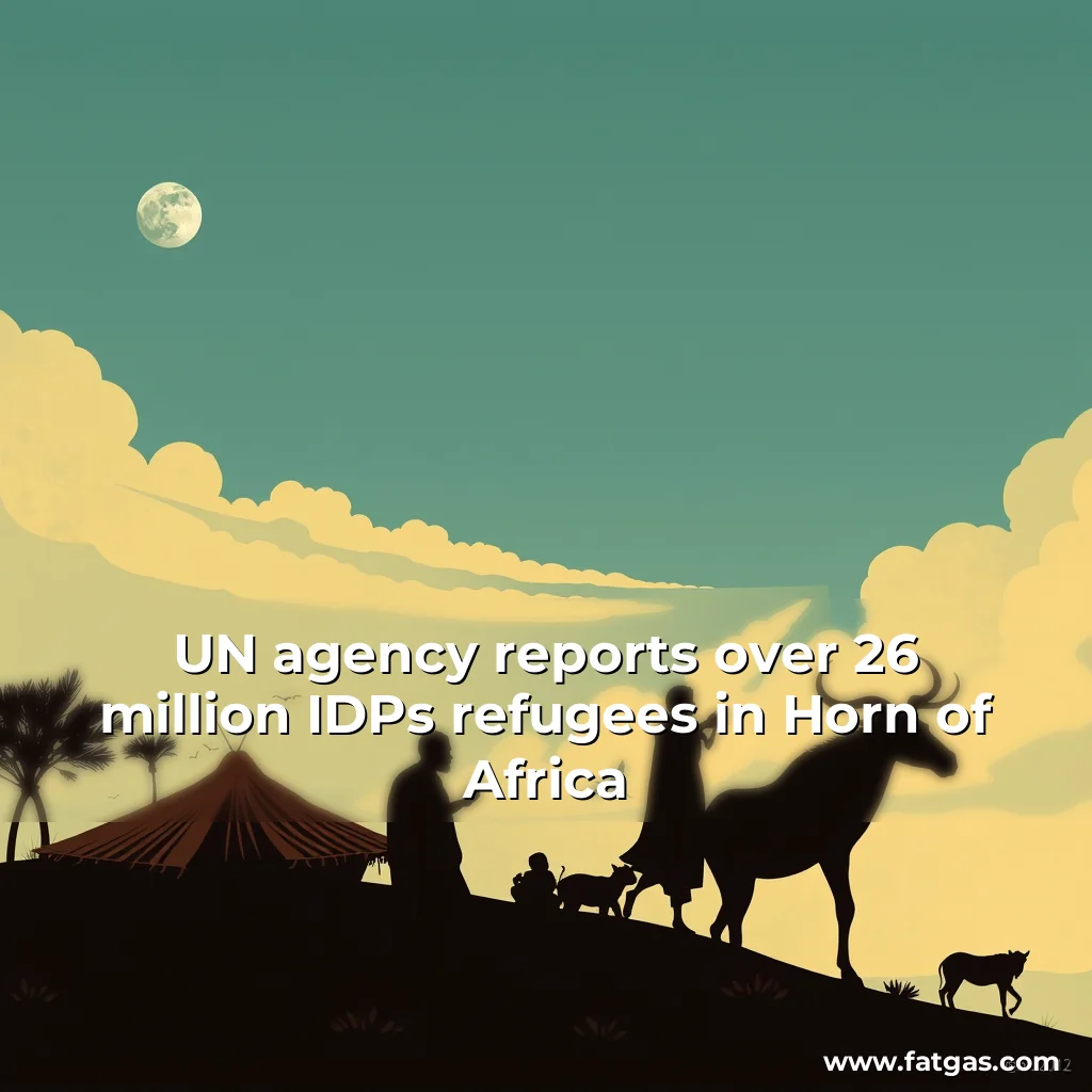 Read more about the article UN agency reports over 26 million IDPs  refugees in Horn of Africa