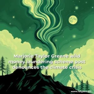 Read more about the article Marjorie Taylor Greene wild money laundering scheme post denounces  the climate crisis