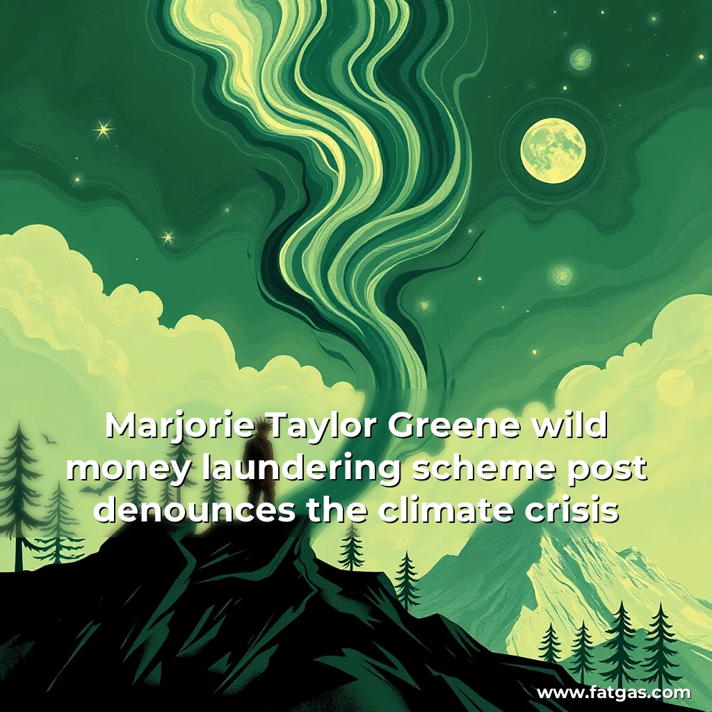 You are currently viewing Marjorie Taylor Greene wild money laundering scheme post denounces  the climate crisis