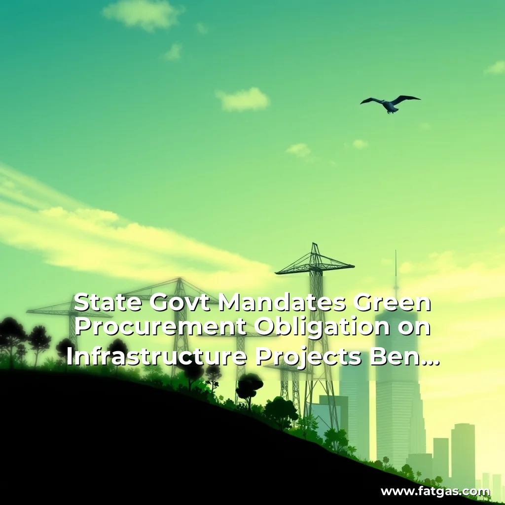 Read more about the article State Govt Mandates Green Procurement Obligation on Infrastructure Projects  Ben Television  Breaking