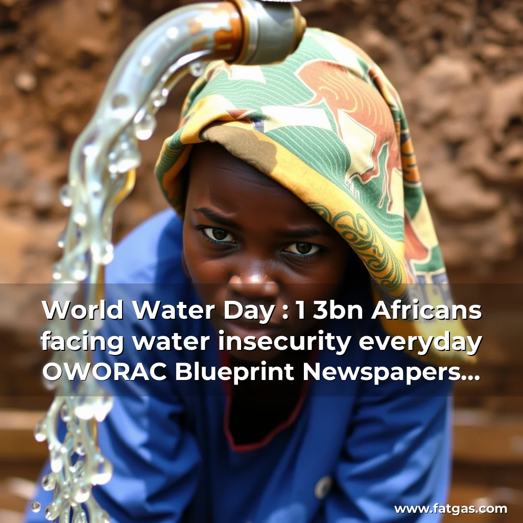You are currently viewing World Water Day : 1  3bn Africans facing water insecurity everyday  OWORAC  Blueprint Newspapers Limited
