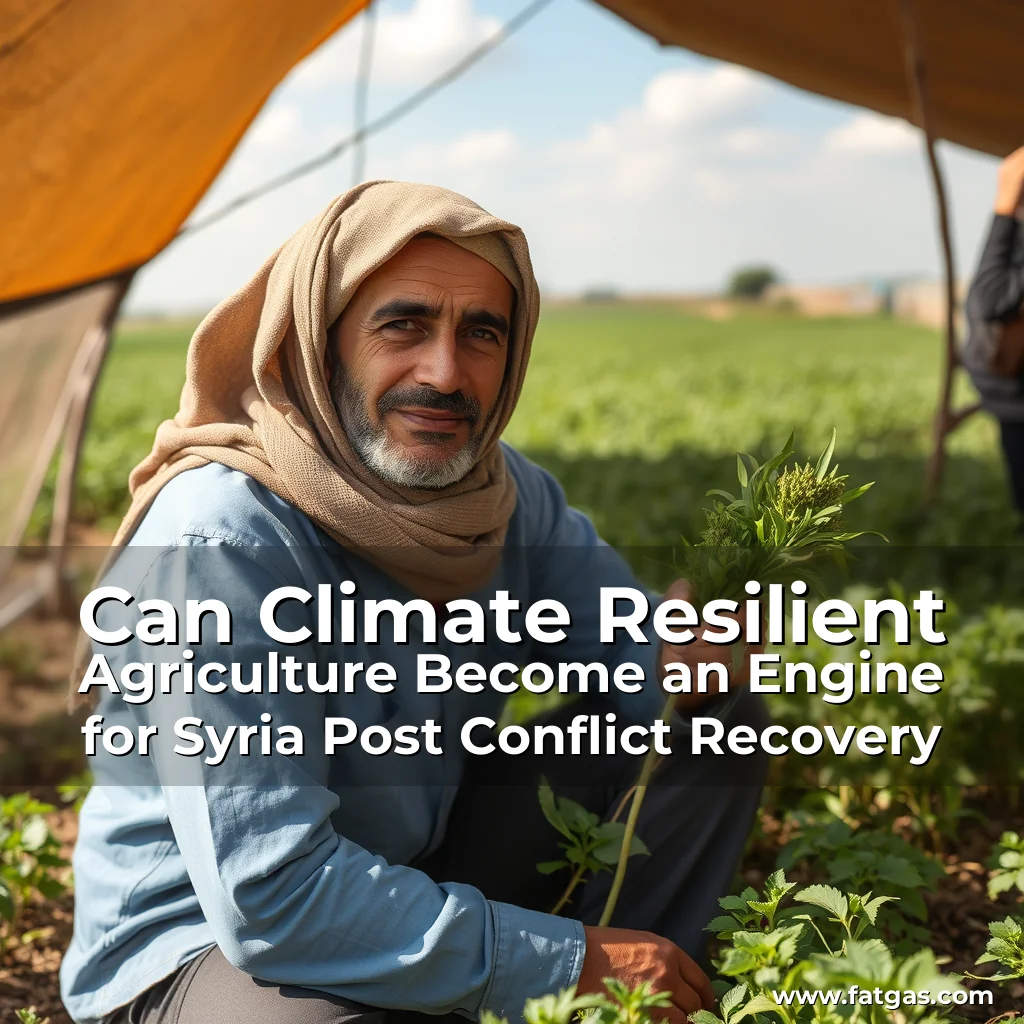 Read more about the article Can Climate  Resilient Agriculture Become an Engine for Syria Post  Conflict Recovery