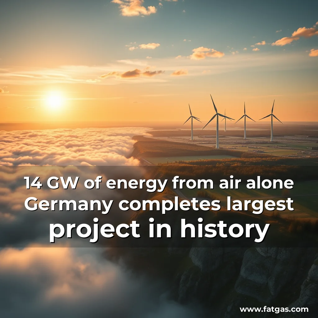 Read more about the article 14 GW of energy from air alone Germany completes largest project in history