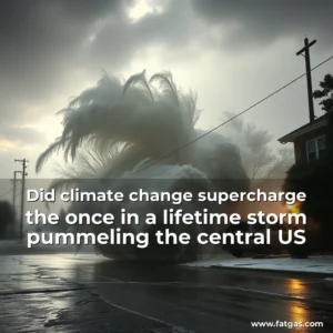 Read more about the article Did climate change supercharge the once  in  a  lifetime storm pummeling the central US