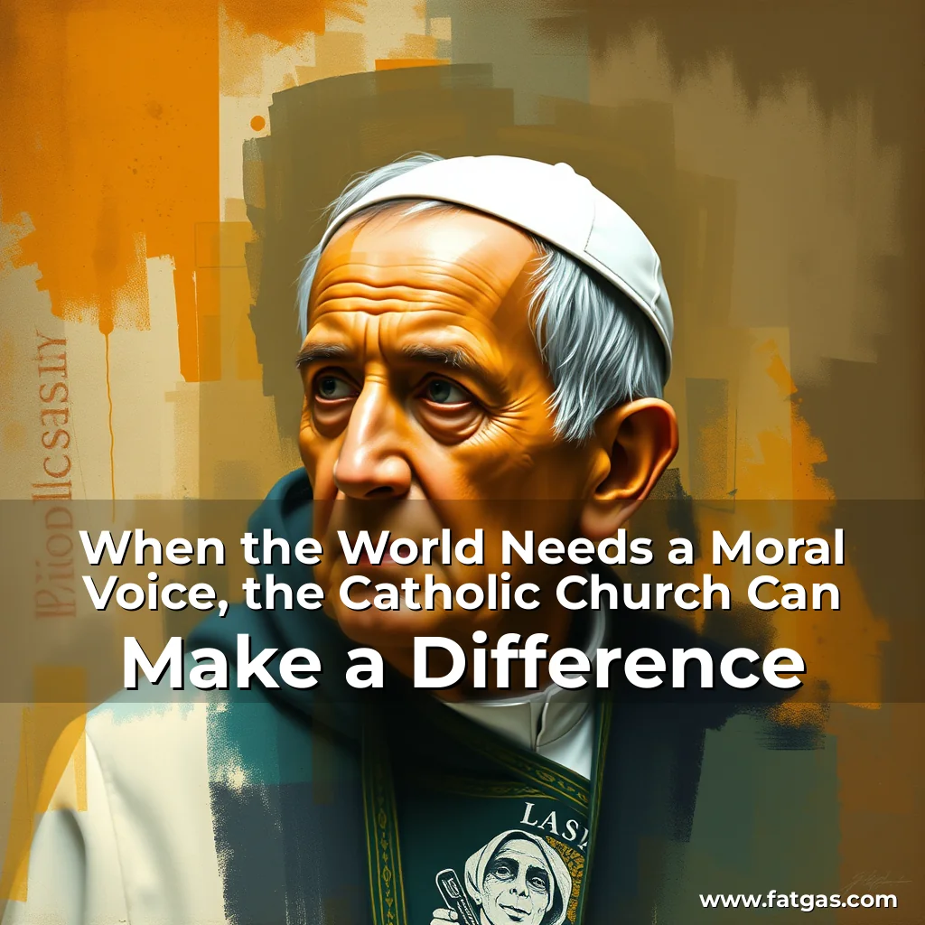 Read more about the article When the World Needs a Moral Voice, the Catholic Church Can Make a Difference