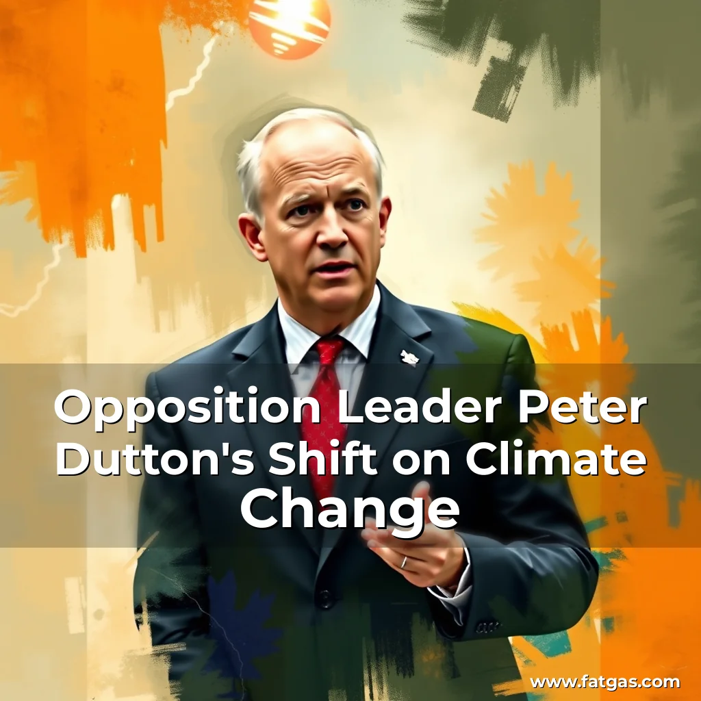 Read more about the article Opposition Leader Peter Dutton’s Shift on Climate Change